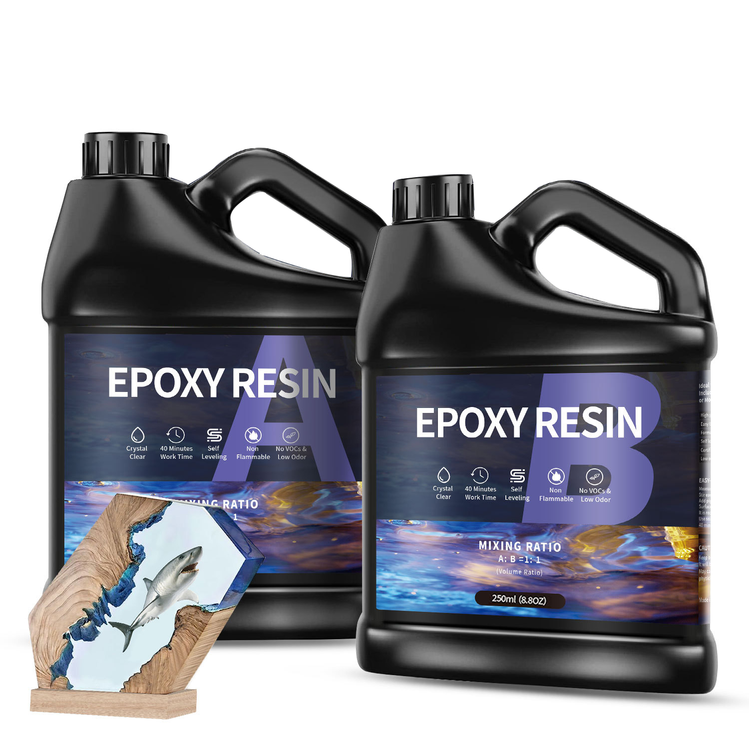 Resin Jewelry Kit - 500g/1000g AB Epoxy Resin Glue High
