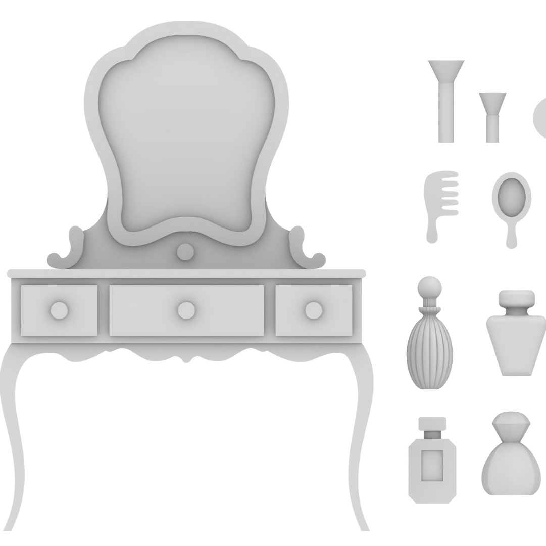 Resin Craft Supplies - Dressing Table + Accessories Resin Casting