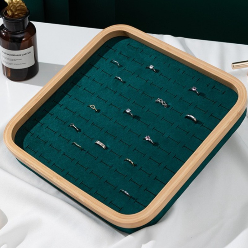 Wood Ring Blank - Solid Wood Ring Storage Tray Counter