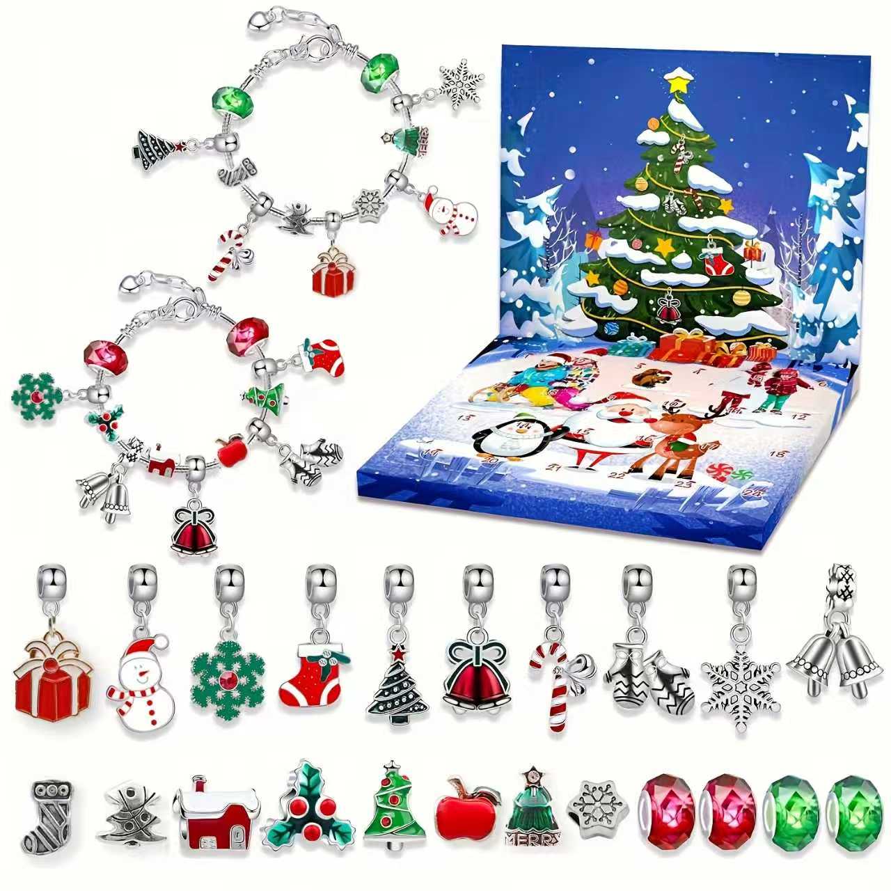 Resin Jewelry Kit - Creative Christmas 24-Day Countdown Calendar Box