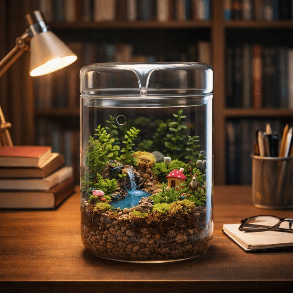 Terrarium Moss Art - Art Vase Transparent Glass Terrarium Perforated