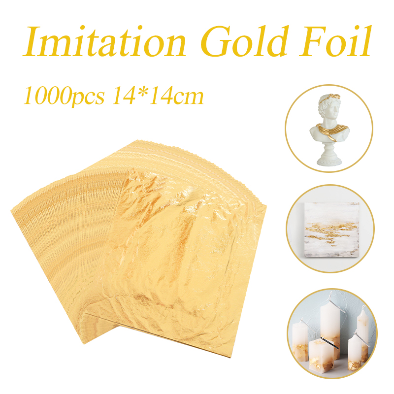 Gold Foil Flakes - Imitation Gold Leaf Foil Sheets Color