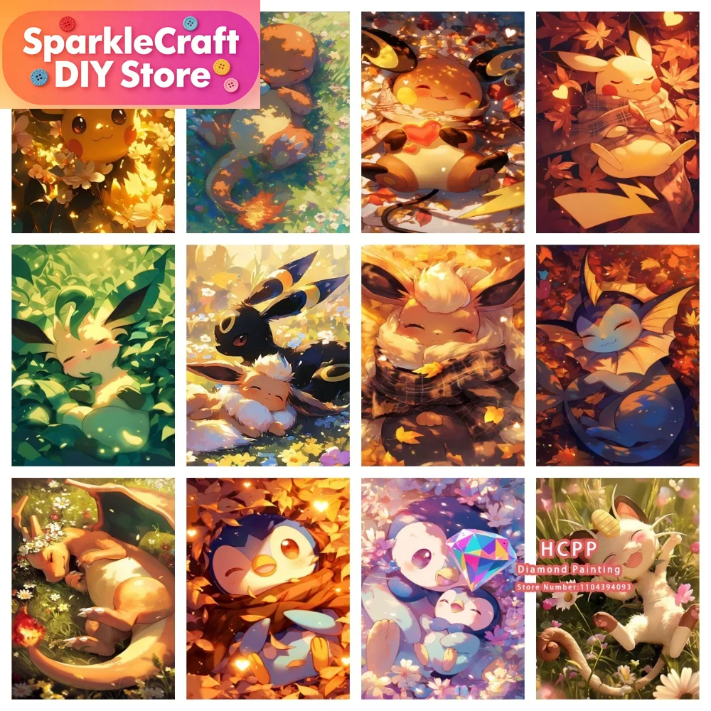 Resin Craft Supplies - 1pc frameless Cartoon Pokemon Pikachu Charizard