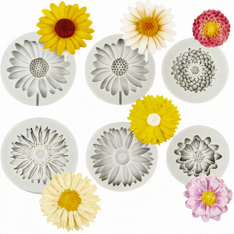 6 Pieces，Sunflower Daisy Silic - Resin Craft Ideas ulasan dan harga