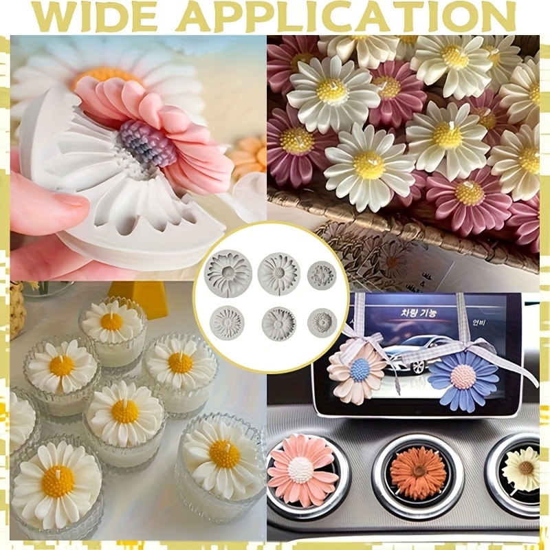 6 Pieces，Sunflower Daisy Silic - Resin Craft Ideas ulasan dan harga