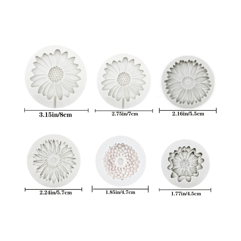 6 Pieces，Sunflower Daisy Silic - Resin Craft Ideas ulasan dan harga