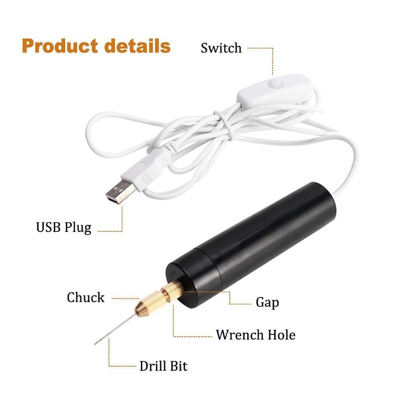 USB Mini Rotary Drill 3 Bit Se - Resin Craft Workshop ulasan dan harga