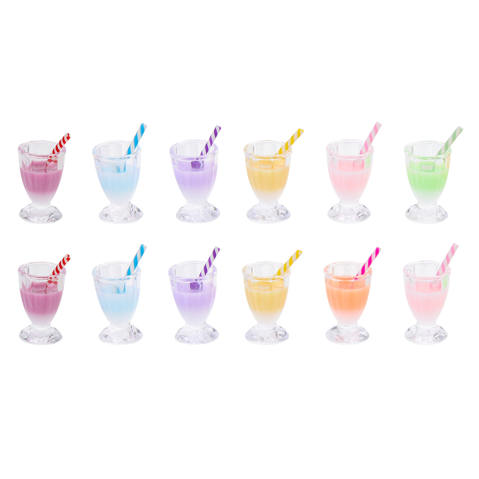 12Pcs Milky Tea Bottle Charms  - Resin Crafts Diy ulasan dan harga