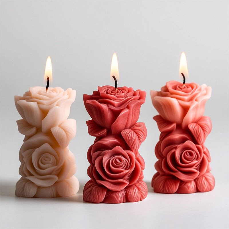 3D Rose Flower Shaped Candle S - Resin Craft Ideas ulasan dan harga