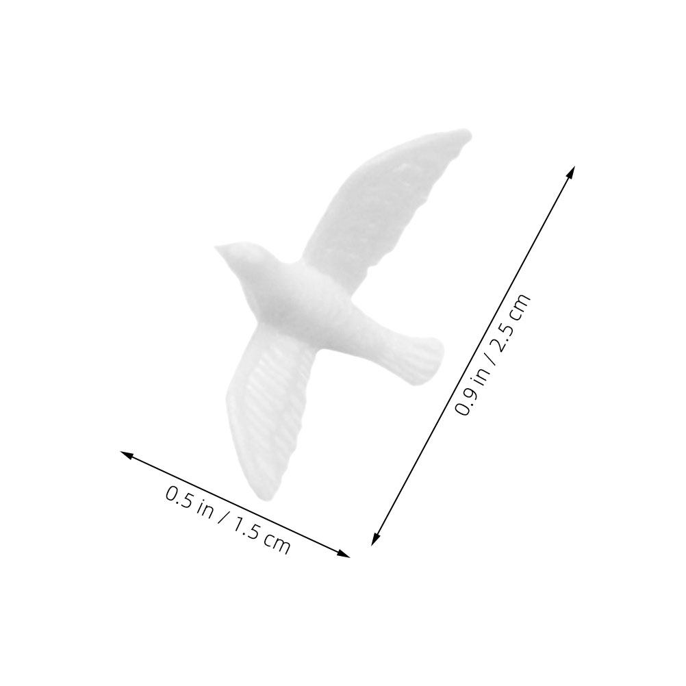 14Pcs Miniature White Dove Res - Resin Crafts ulasan dan harga