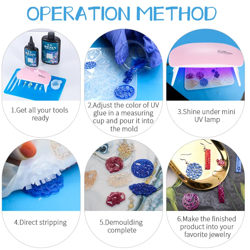 Hard UV Resin Glue Kit Fast Cu - Resin Jewelry Kit ulasan dan harga