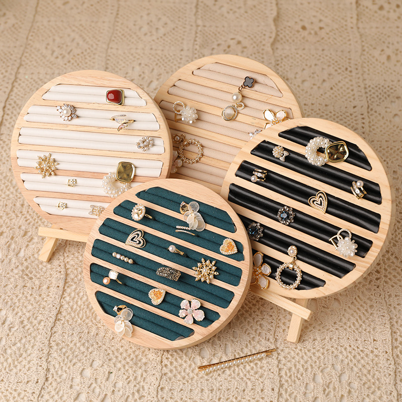 Wood Round Shape Jewelry Tray  - Wood Ring Blank ulasan dan harga