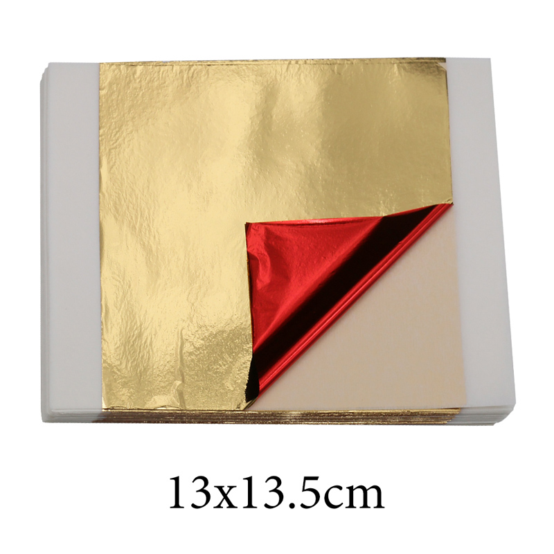 100pcs Imitation Gold Leaf Foi - Gold Foil Flakes ulasan dan harga
