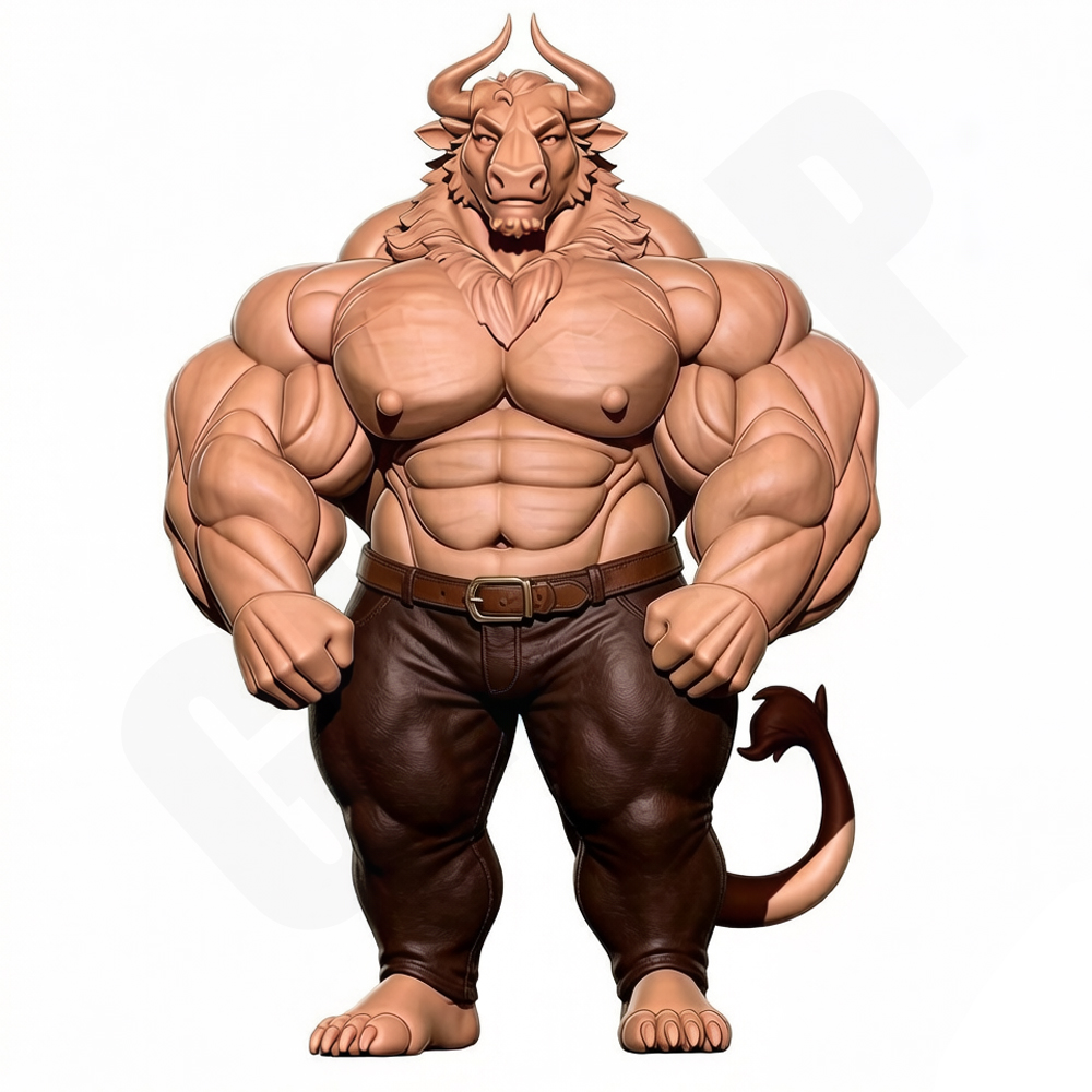 Hunky Fitness Muscle Bull 1/24 - Resin Craft Ideas ulasan dan harga