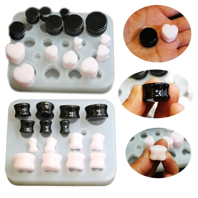 Dual Shaped Round & Heart Ear  - Resin Craft Supplies ulasan dan harga