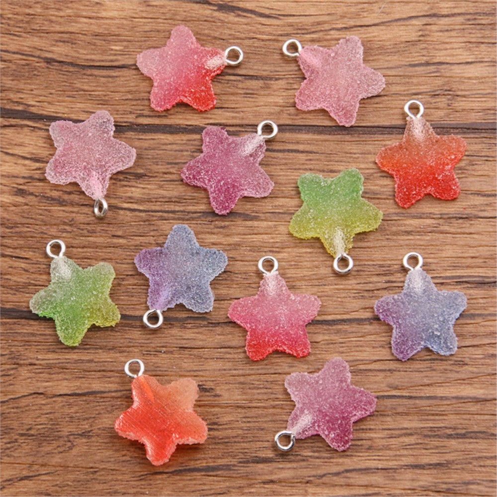20Pcs Gradient Color Candy Res - Resin Craft Projects ulasan dan harga