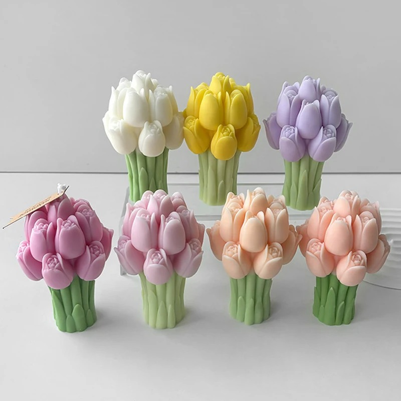 3D Tulip Bouquet Silicone Cand - Resin Craft Ideas ulasan dan harga