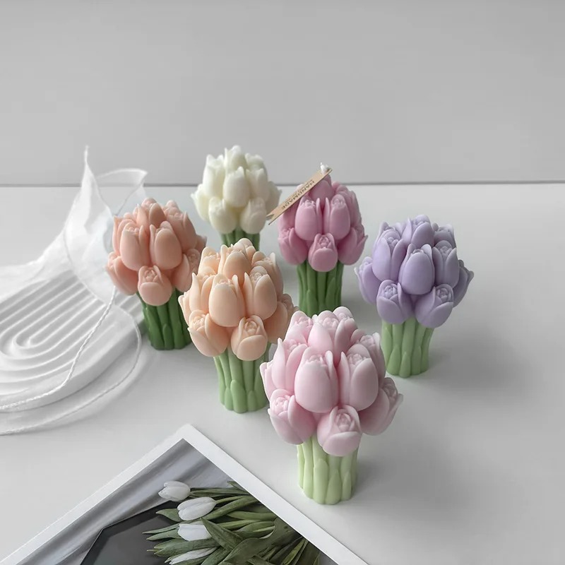 3D Tulip Bouquet Silicone Cand - Resin Craft Ideas ulasan dan harga