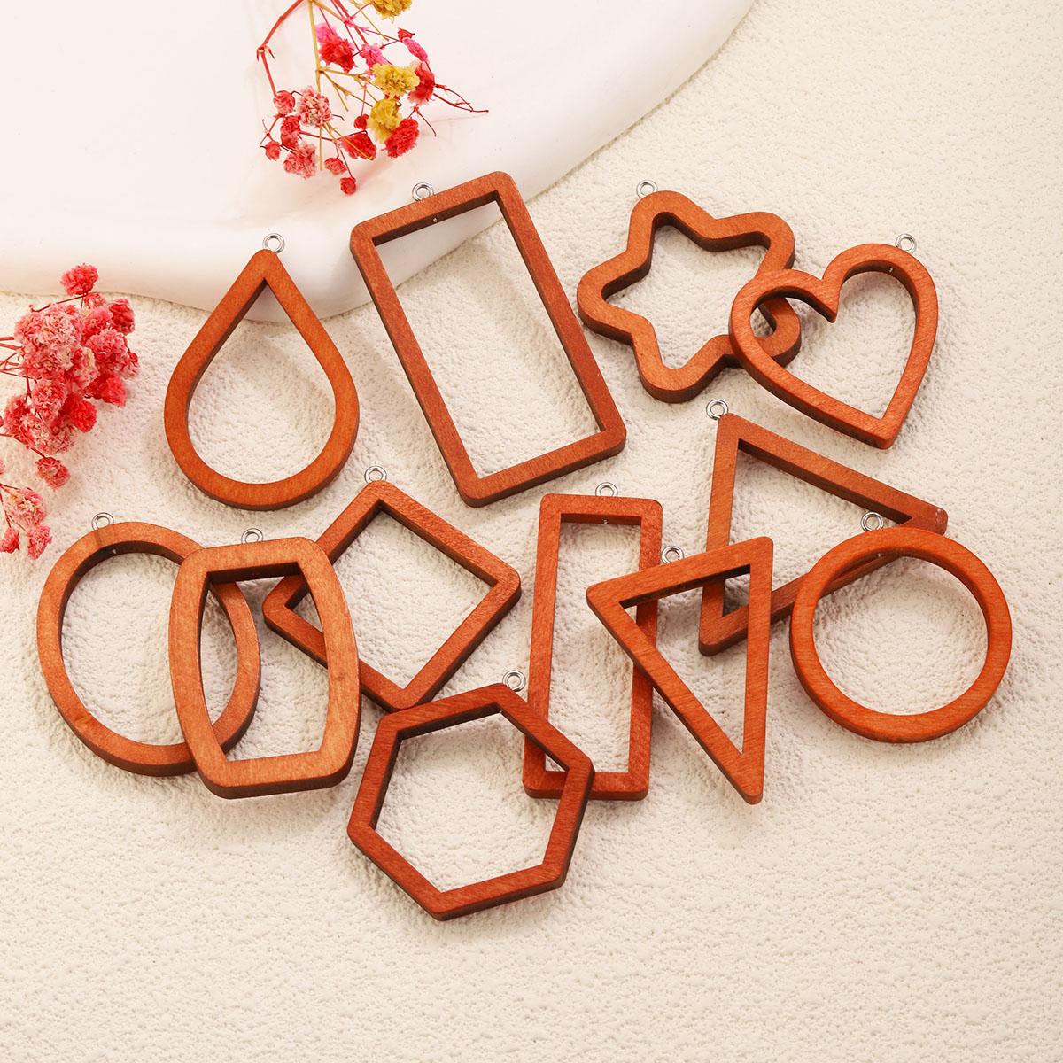 10PCS Triangle Rectangle Wood  - Resin Craft Projects ulasan dan harga