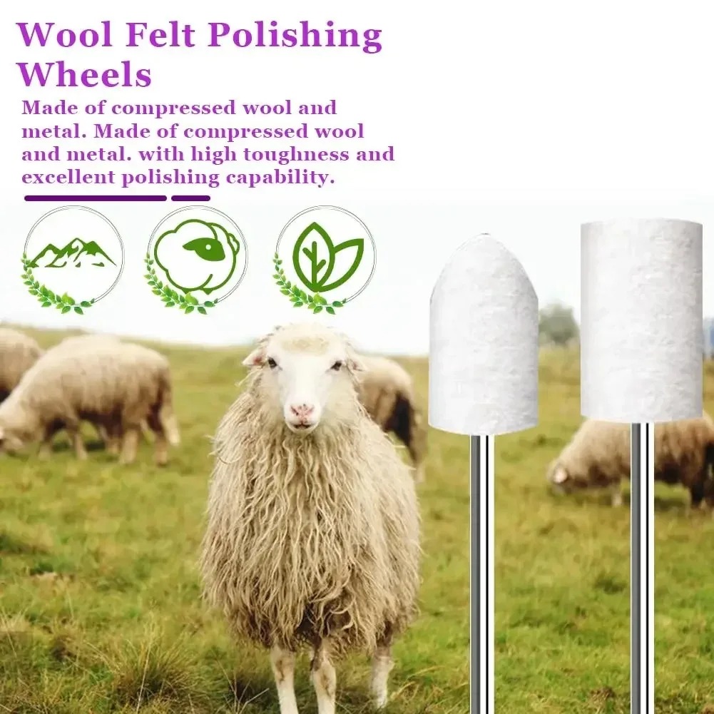 80PCS Wool Felt Buffing Wheel  - Resin Jewelry Kit ulasan dan harga