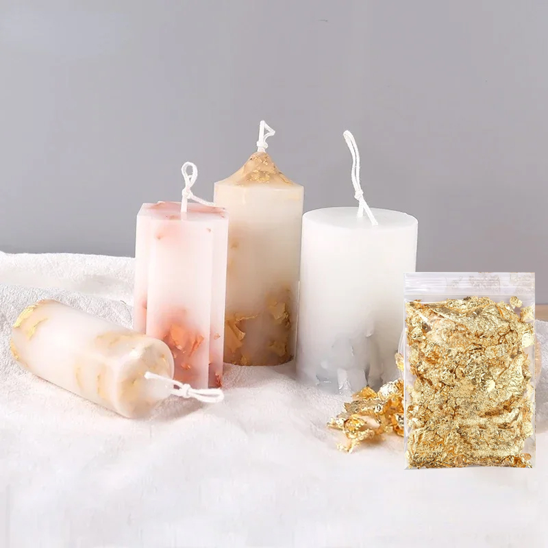 2g/bag Metallic Foil Flakes Go - Gold Foil Flakes ulasan dan harga