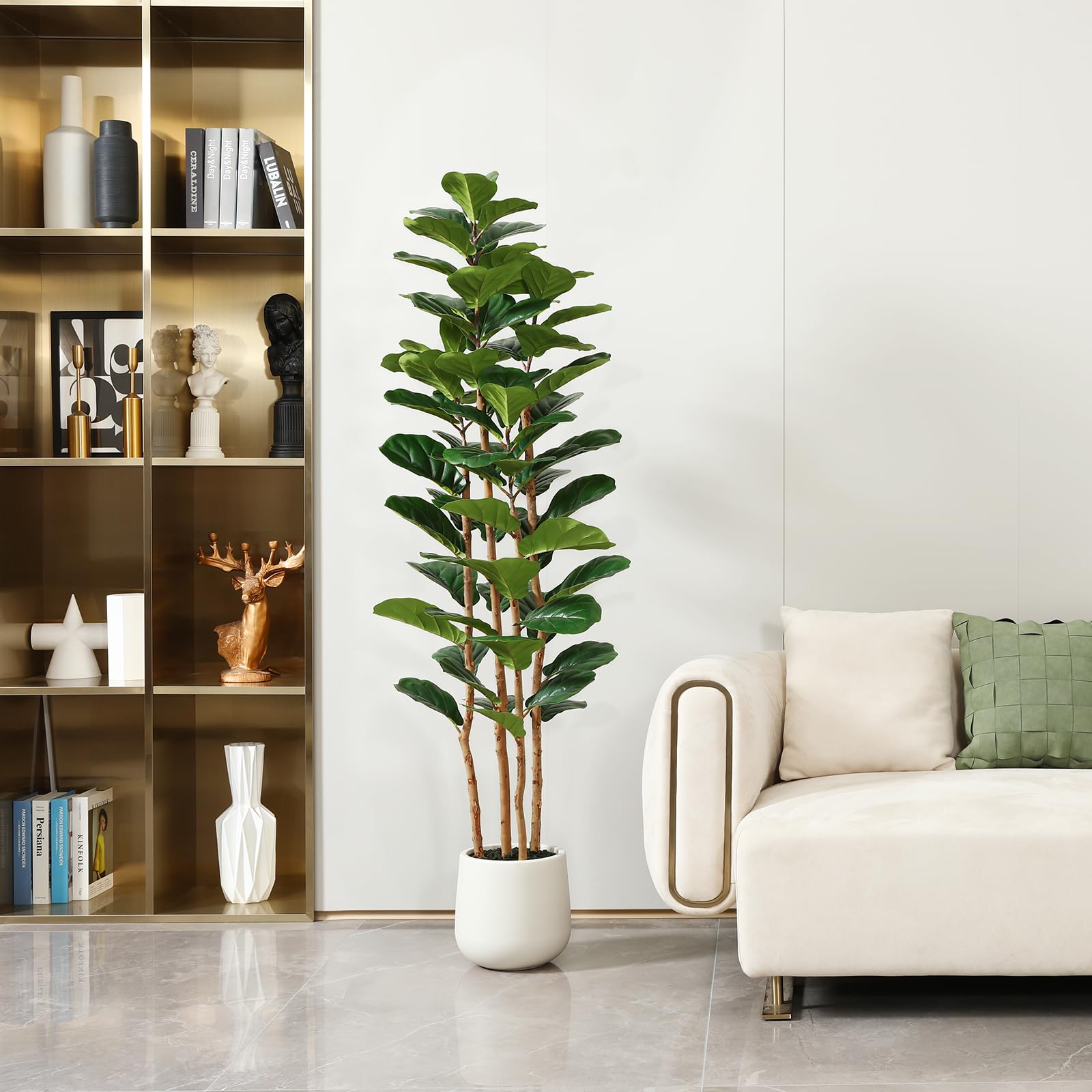 Artificial Fiddle Leaf Fig Tre - Terrarium Moss Art ulasan dan harga