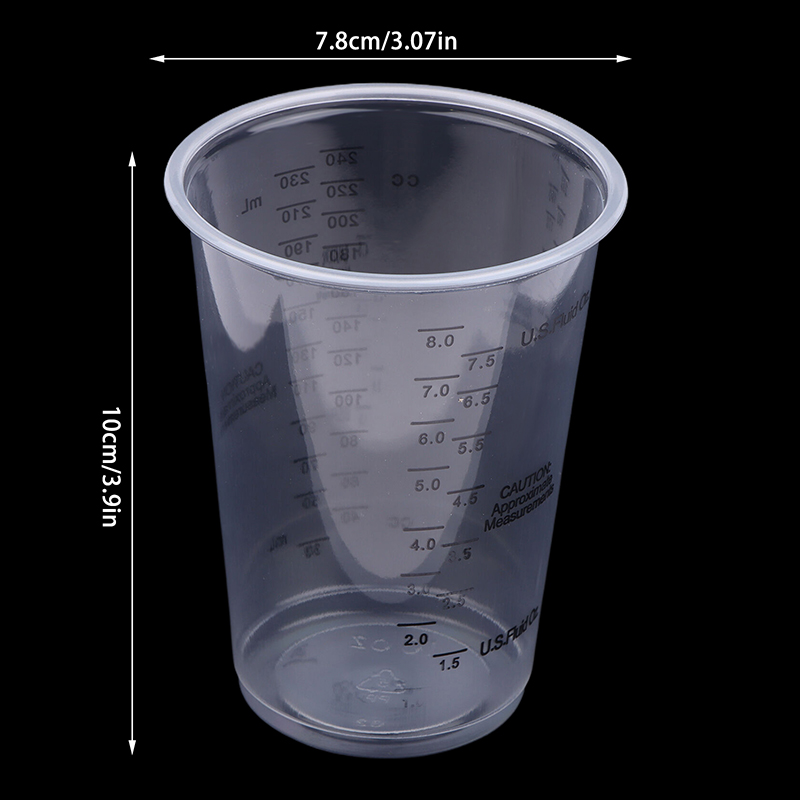 10Pcs 8OZ Disposable Plastic M - Mixing Cup Silicone ulasan dan harga