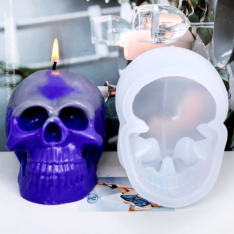 3D Skull Silicone Candle Molds - Resin Craft Ideas ulasan dan harga